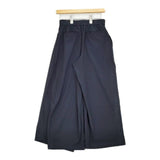 ZUCCa 巻き ラップ ナイロンストレッチ パンツ ネイビー レディース ズッカ【中古】6-0221M∞