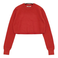 AURALEE SUPER HARD TWIST RIB KNIT SHORT P/O サイズ0 定価39600円 A24SP05TR ニット 24SS レッド レディース オーラリー【中古】5-0815M♪
