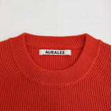 AURALEE SUPER HARD TWIST RIB KNIT SHORT P/O サイズ0 定価39600円 A24SP05TR ニット 24SS レッド レディース オーラリー【中古】5-0815M♪