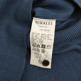 AURALEE COTTON HIGHGAUGERIB KNIT POLO SHIRT サイズ0 定価30800円 A00P01HR ニット 25SS ネイビー レディース オーラリー【中古】5-0815S♪