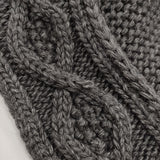 MAX&CO フード付き アルパカ混 ケーブルニット フリンジ チェック ポンチョ ブラウン レディース マックスアンドコー【中古】5-1211T◎