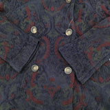 COSA-NOSTRA ペイズリー柄 572342D サイズ42 コート ネイビー ワインレッド レディース コーザノストラ【中古】5-1214T♪