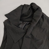 MOYURU 34004332 ナイロン アシンメトリー センソユニコ 中綿 ベスト ブラック レディース モユル/萌【中古】5-1111T△