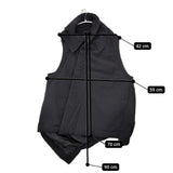 MOYURU 34004332 ナイロン アシンメトリー センソユニコ 中綿 ベスト ブラック レディース モユル/萌【中古】5-1111T△