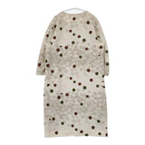 mina perhonen glimmer na6220 シルクコート ノーカラー シャンタン 日本製 コート アイボリー グレー レディース ミナペルホネン【中古】5-1111T△