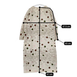 mina perhonen glimmer na6220 シルクコート ノーカラー シャンタン 日本製 コート アイボリー グレー レディース ミナペルホネン【中古】5-1111T△