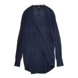 ZUCCa コットンウール 製品染め 長袖Ｔシャツ カットソー ロンＴ ネイビー レディース ズッカ【中古】5-1025T∞