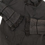 KAPITAL フリル はしごレース コットン 1 S ブラウス シャツ ネイビー レディース キャピタル【中古】5-1201M∞