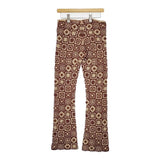 TSUMORI CHISATO フラワー ニット編み パンツ ブラウン ベージュ レディース ツモリチサト【中古】6-0221M∞