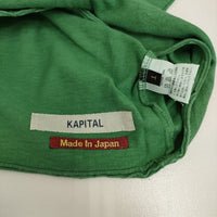 KAPITAL サイズ1/S 無地 半袖Ｔシャツ カットソー グリーン レディース キャピタル【中古】5-0822S♪