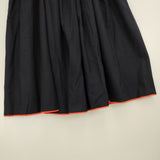 mina perhonen ua5987 ウールタックスカート 36 tranquil バイカラー ロングスカート ネイビー オレンジ レディース ミナペルホネン【中古】5-1111T△