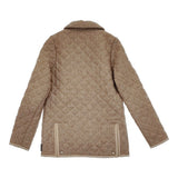 Traditional Weatherwear ダブルボタン 英国製 スコットランド製 キルティングジャケット ベージュ レディース トラディショナルウェザーウェア【中古】5-1214T♪