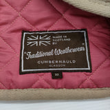 Traditional Weatherwear ダブルボタン 英国製 スコットランド製 キルティングジャケット ベージュ レディース トラディショナルウェザーウェア【中古】5-1214T♪