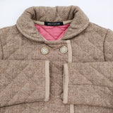 Traditional Weatherwear ダブルボタン 英国製 スコットランド製 キルティングジャケット ベージュ レディース トラディショナルウェザーウェア【中古】5-1214T♪