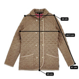 Traditional Weatherwear ダブルボタン 英国製 スコットランド製 キルティングジャケット ベージュ レディース トラディショナルウェザーウェア【中古】5-1214T♪
