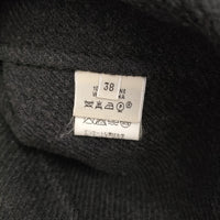 HERMES マルジェラ期 ウール 襟取り外し可能 ノーカラー 90'sヴィンテージ 38 コート チャコールグレー レディース エルメス【中古】5-0902T♪