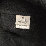HERMES マルジェラ期 ウール 襟取り外し可能 ノーカラー 90'sヴィンテージ 38 コート チャコールグレー レディース エルメス【中古】5-0902T♪