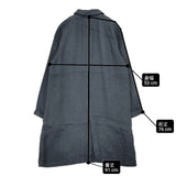 evam eva E163T032 raglan jacket リネン コート ネイビー レディース エヴァムエヴァ【中古】6-0221M∞