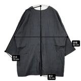 evam eva ノーカラージャケット リネン 定価32000円 E201T034 比翼ボタン コート ブラック レディース エヴァムエヴァ【中古】6-0221M∞