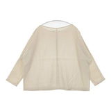 evam eva water linen po E211T010 リネン プルオーバー ブラウス シャツ ベージュ レディース エヴァムエヴァ【中古】6-0221M∞