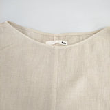 evam eva water linen po E211T010 リネン プルオーバー ブラウス シャツ ベージュ レディース エヴァムエヴァ【中古】6-0221M∞