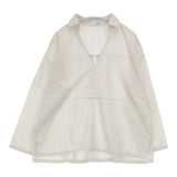 evam eva スキッパーシャツ 定価20900円 E231T030 コットン 長袖シャツ オフホワイト レディース エヴァムエヴァ【中古】6-0221M∞