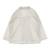 evam eva スキッパーシャツ 定価20900円 E231T030 コットン 長袖シャツ オフホワイト レディース エヴァムエヴァ【中古】6-0221M∞