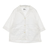 MHL. DRY COTTON RAMIE POPLIN 595-0152506 七分袖 シャツ ジャケット ホワイト レディース エムエイチエル【中古】6-0221M∞