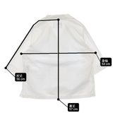 MHL. DRY COTTON RAMIE POPLIN 595-0152506 七分袖 シャツ ジャケット ホワイト レディース エムエイチエル【中古】6-0221M∞