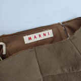 MARNI フェルト ウール混 イタリア製 スカート ブラウン レディース マルニ【中古】5-1025T∞