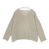 evam eva E173K038 シルクウール Vネック セーター ニット ベージュ レディース エヴァムエヴァ【中古】5-1025T∞