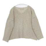 evam eva E173K038 シルクウール Vネック セーター ニット ベージュ レディース エヴァムエヴァ【中古】5-1025T∞