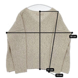 evam eva E173K038 シルクウール Vネック セーター ニット ベージュ レディース エヴァムエヴァ【中古】5-1025T∞