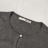 evam eva コットンシルク 定価23100円 E213K003 カーディガン グレー レディース エヴァムエヴァ【中古】5-1201M∞