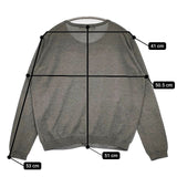 evam eva コットンシルク 定価23100円 E213K003 カーディガン グレー レディース エヴァムエヴァ【中古】5-1201M∞