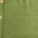 HERMES セリエボタン カシミヤ スコットランド製 カーディガン 80'sヴィンテージ グリーン レディース エルメス【中古】5-1102T∞