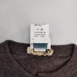 HERMES 馬車タグ セリエボタン カシミヤ スコットランド製 カーディガン 80'sヴィンテージ ブラウン レディース エルメス【中古】5-1127T∞