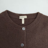 HERMES セリエボタン スコットランド製 カシミヤ カーディガン マルジェラ期 90'sヴィンテージ ブラウン レディース エルメス【中古】5-1127T∞