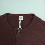 HERMES カシミヤ カデナジップアップ スコットランド製 ニット カーディガン ゴルチェ期 00'sヴィンテージ ワインレッド レディース エルメス【中古】5-1127T∞