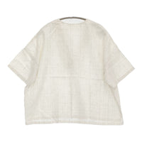 evam eva linen pattern pullover E241T216 定価22000円 ブラウス シャツ 24SS アンティークホワイト レディース エヴァムエヴァ【中古】5-0902S♪
