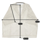 evam eva linen pattern pullover E241T216 定価22000円 ブラウス シャツ 24SS アンティークホワイト レディース エヴァムエヴァ【中古】5-0902S♪