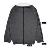 MARGARET HOWELL 589-7263001 イギリス製 ウール ポケット付き セーター ニット チャコールグレー レディース マーガレットハウエル【中古】5-1025T∞