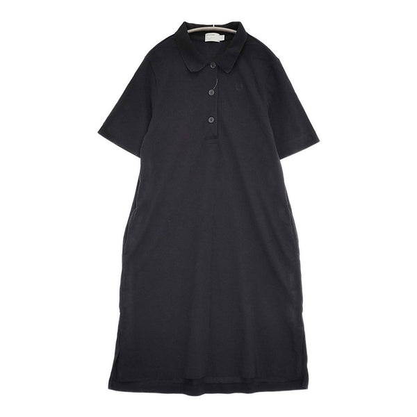 FRED PERRY/MARGARET HOWELL SOFT COTTON PIQUE DRESS ポロ ワンピース 23AW 黒 レディース フレッドペリー/マーガレットハウエル【中古】5-0822S♪
