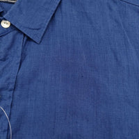 GYMPHLEX 半袖リネンシャツワンピース J-1098 KLS サイズ14 定価17380円 ワンピース ブルー レディース ジムフレックス【中古】5-0822S♪