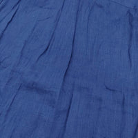 GYMPHLEX 半袖リネンシャツワンピース J-1098 KLS サイズ14 定価17380円 ワンピース ブルー レディース ジムフレックス【中古】5-0822S♪