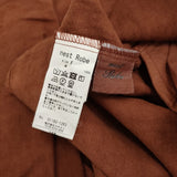 nest Robe 起毛リネンワークチュニック 定価36000円 ワンピース チュニック 19AW ブラウン レディース ネストローブ【中古】5-1031M♪