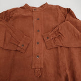 nest Robe 起毛リネンワークチュニック 定価36000円 ワンピース チュニック 19AW ブラウン レディース ネストローブ【中古】5-1031M♪