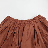 nest Robe コットンリネンボックスタックスカート 01194-1352 ロングスカート ブラウン レディース ネストローブ【中古】5-1031M♪