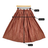 nest Robe コットンリネンボックスタックスカート 01194-1352 ロングスカート ブラウン レディース ネストローブ【中古】5-1031M♪