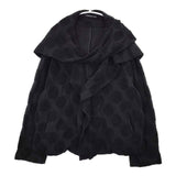 Y's フード付き ドット 羽織 yo-t07-064 コットンウール ジャケット ブラック レディース ワイズ/Yohji【中古】5-1127T∞